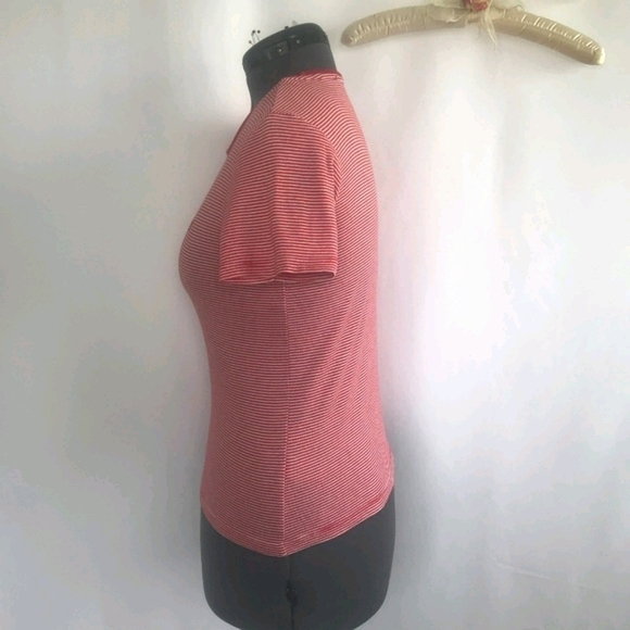*4/$20* Tommy Hilfiger Red & White Stripe T-Shirt - Picture 2 of 6